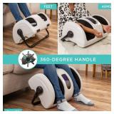 Reflexology Shiatsu Foot Massager w/ High-Intensity Rollers, Remote Control, Dark Green