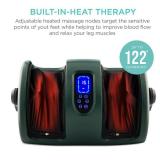 Reflexology Shiatsu Foot Massager w/ High-Intensity Rollers, Remote Control, Dark Green