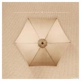 Outdoor Steel Market Patio Umbrella Decoration w/ Tilt, Crank Lift - 10ft, Sand