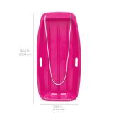35in Kids Outdoor Plastic Sport Toboggan Winter Snow Sled Board w/ Pull Rope, 2 Handles - Pink