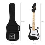 Kids Electric Guitar Beginner Starter Kit w/ 5W Amplifier - 30 in, Black