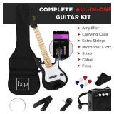 Kids Electric Guitar Beginner Starter Kit w/ 5W Amplifier - 30 in, Black