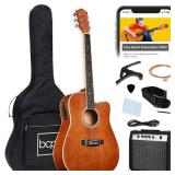 Beginner Acoustic Electric Cutaway Guitar Set w/ Gig Bag, Strap - 41in