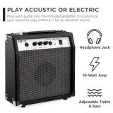 Beginner Acoustic Electric Cutaway Guitar Set w/ Gig Bag, Strap - 41in