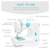 6V Portable Foot Pedal Sewing Machine w/ 12 Stitch Patterns, Teal