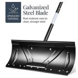 24' Snow Pusher, Heavy Duty Hand Plow - Black