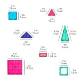 110-Piece Kids Magnetic Tiles Set, Educational Building STEM Toy w/ Case - Pink