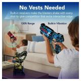 Set of 4 Rechargeable Laser Tag Blasters w/ Docking Station, No Vests Needed, Graffiti Red/ Blue/ Green/ Yellow