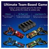 Set of 4 Rechargeable Laser Tag Blasters w/ Docking Station, No Vests Needed, Graffiti Red/ Blue/ Green/ Yellow