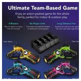 Set of 4 Rechargeable Laser Tag Blasters w/ Docking Station, No Vests Needed, Yellow/ Green/ Teal/ Pink