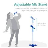 Kids Pretend Play Guitar Musical Instrument Toy w/ Microphone, Stand - 19in, Royal Blue