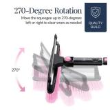 39' Extendable Snow Brush with Squeegee and Ice Scraper, Pink