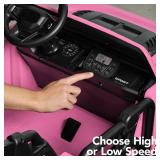 24V 2-Seater Electric Ride-On Car Truck w/ Parent Control, Bluetooth, Pink Retail $319.99
