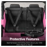 24V 2-Seater Electric Ride-On Car Truck w/ Parent Control, Bluetooth, Pink Retail $319.99