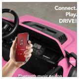 24V 2-Seater Electric Ride-On Car Truck w/ Parent Control, Bluetooth, Pink Retail $319.99