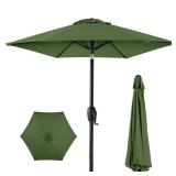 Outdoor Market Patio Umbrella w/ Push Button Tilt, Crank Lift - 7.5ft, Fern
