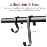 Christmas Stocking Stand, Decor Display w/ Name Tags, Chalk Marker- 3ft