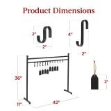 Christmas Stocking Stand, Decor Display w/ Name Tags, Chalk Marker- 3ft