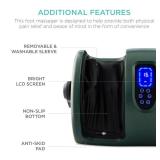 Reflexology Shiatsu Foot Massager w/ High-Intensity Rollers, Remote Control, Dark Green