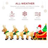Lighted Inflatable Santa Claus & Reindeer Christmas Decoration - 9ft