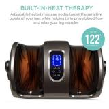 Reflexology Shiatsu Foot Massager w/ High-Intensity Rollers, Remote Control, Burgandy