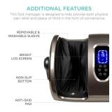 Reflexology Shiatsu Foot Massager w/ High-Intensity Rollers, Remote Control, Burgandy