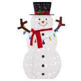Lighted Pop-Up Snowman Outdoor Christmas Decoration w/ LED Lights