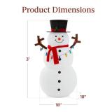 Lighted Pop-Up Snowman Outdoor Christmas Decoration w/ LED Lights