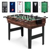 10-in-1 Combo Game Table Set w/ Pool, Foosball, Ping Pong, Chess - 2x4ft