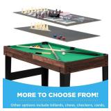 10-in-1 Combo Game Table Set w/ Pool, Foosball, Ping Pong, Chess - 2x4ft
