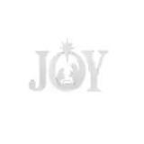 46 in. White Outdoor JOY Christmas Nativity Yard Decor