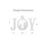 46 in. White Outdoor JOY Christmas Nativity Yard Decor