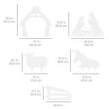 Christmas Nativity Scene Yard Decoration w/ Water Resistant PVC