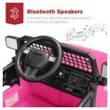 12V Kids Ride-On Truck Car w/ Parent Remote Control, Spring Suspension, Hot Pink