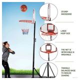 Portable Basketball Hoop for Kids – Height Adjustable 5.9 ft-6.9 ft Portable Basketball Stand Weather Resistant Hoop - Sports Backboard System Stand with Wheels Indoor Outdoor Play