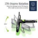4 in 1 Snow Brush with Shovel, Ice Scraper & Squeegee w/Storage Bag, Lime