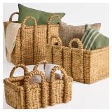 Shelf Baskets Small Large XL Chunky Woven Baskets 3Pc., Retail $179.99