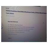 12 pcs Stainless Steel Metal Busine...