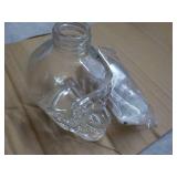 2 Skull Head Glass Soap Dispensers...