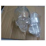2 Skull Head Glass Soap Dispensers...