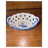 Blue Dutch Urn and Dish