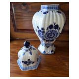 Blue Dutch Urn and Dish