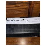 Better Living Flip Shower Shelf and Linden Table Clock