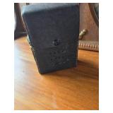 Two OLD Radios and a Little Boy with Puppy Print