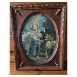 Two OLD Radios and a Little Boy with Puppy Print