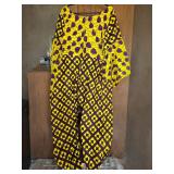 Vibrant Yellow & Purple African Jumpsuit Ankara Design