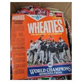 A Banana Box Full of Sports Cards and Wheaties Boxes