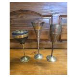 3 Silver Plated Wine Cups