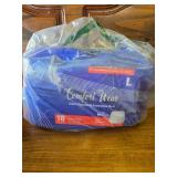 Comfort Ware Adult Diaper L 18 Count NEW