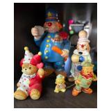 4 Clowns, One is an Officer Clown